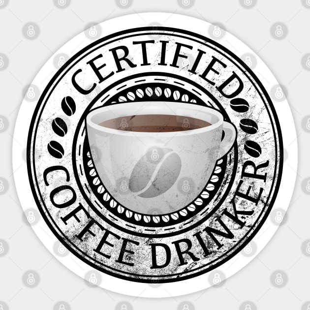 Certified Coffee Drinker Sticker by triggerleo
